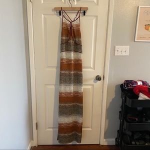 FREE PEOPLE Color Block Bodycon Maxi Dress